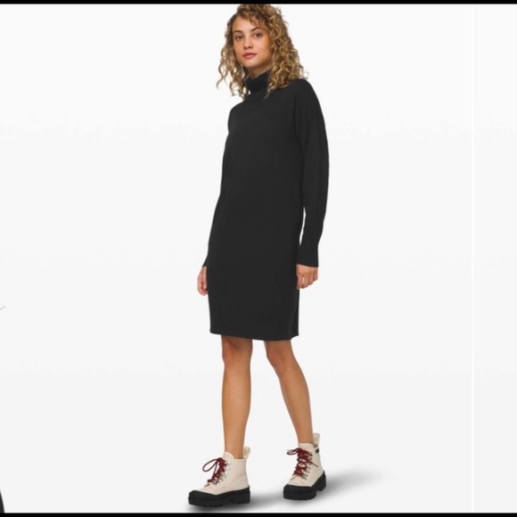 NWT Lululemon Softer Still Dress Black - Picture 1 of 5